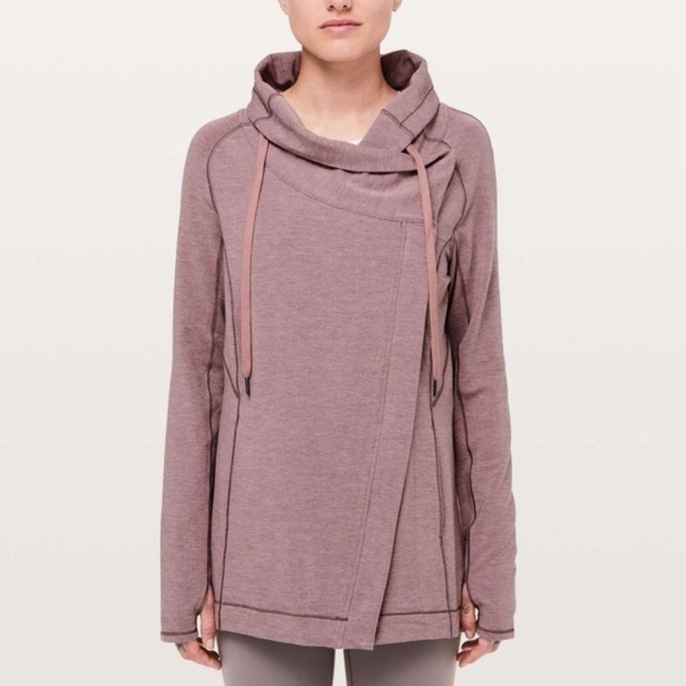 Lululemon Coast Easy Wrap size 4 Heathered Misty Merlot